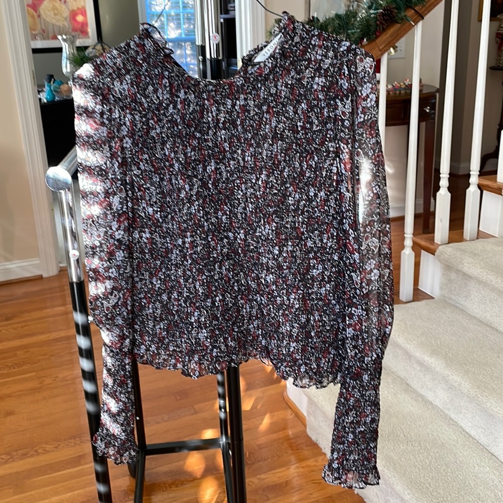 Veronica Beard sheer stretch blouse
